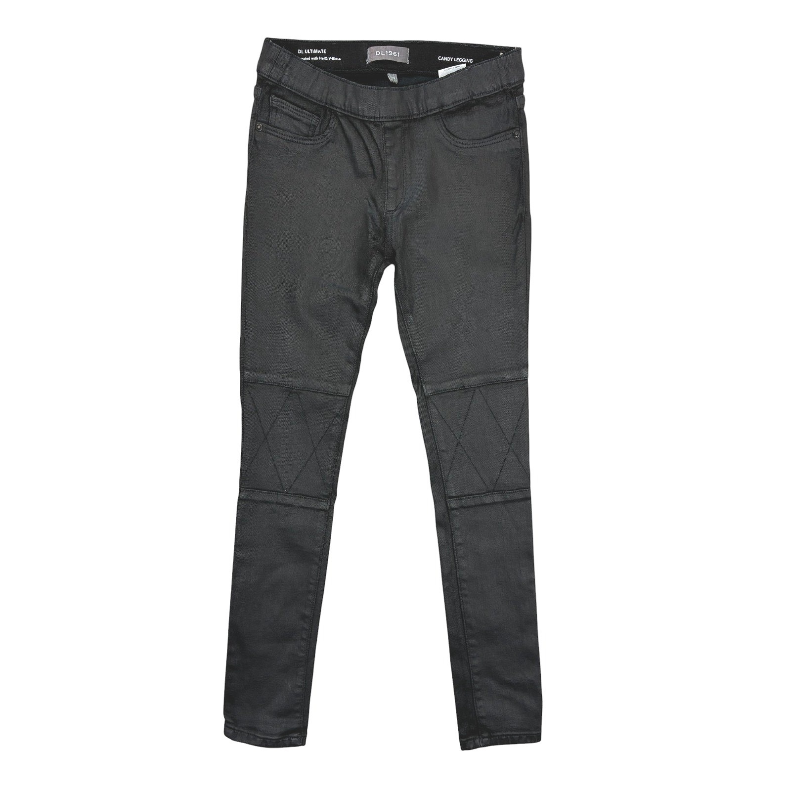 Dl1961 Candy Legging Pants Women's 12 Black Elastic Waist Pull On Stretch